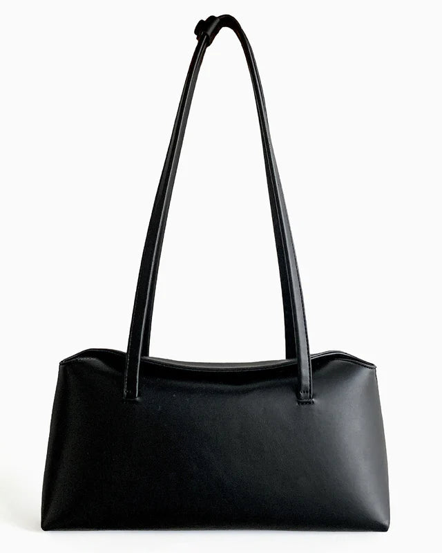 Minimalist Elongated PU Leather Shoulder Bag
