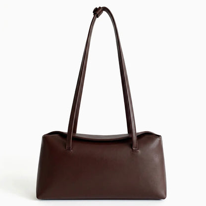 Minimalist Elongated PU Leather Shoulder Bag