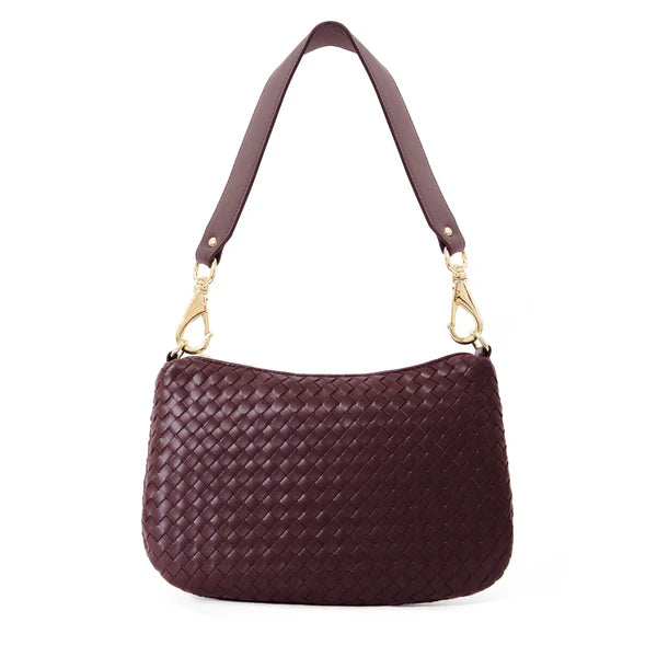 Handwoven Nappa Leather Convertible Shoulder Crossbody Bag